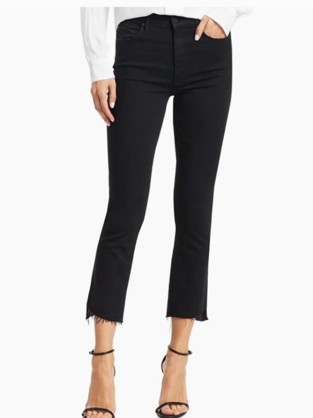 MOTHER The Insider Crop Step Fray Jeans Size 29